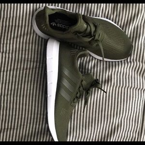 NEW olive green Adidas swift run tennis shoes